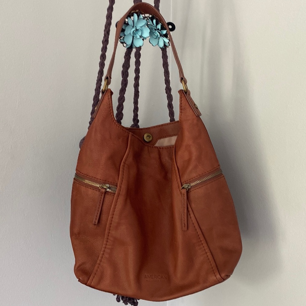 American leather shoulder purse